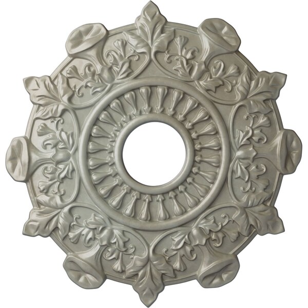 Ekena Millwork Preston Ceiling Medallion (Fits Canopies up to 4"), Hand-Painted Flash Gold, 17 1/2"OD x 4"ID x 1"P CM17PRFLS - main